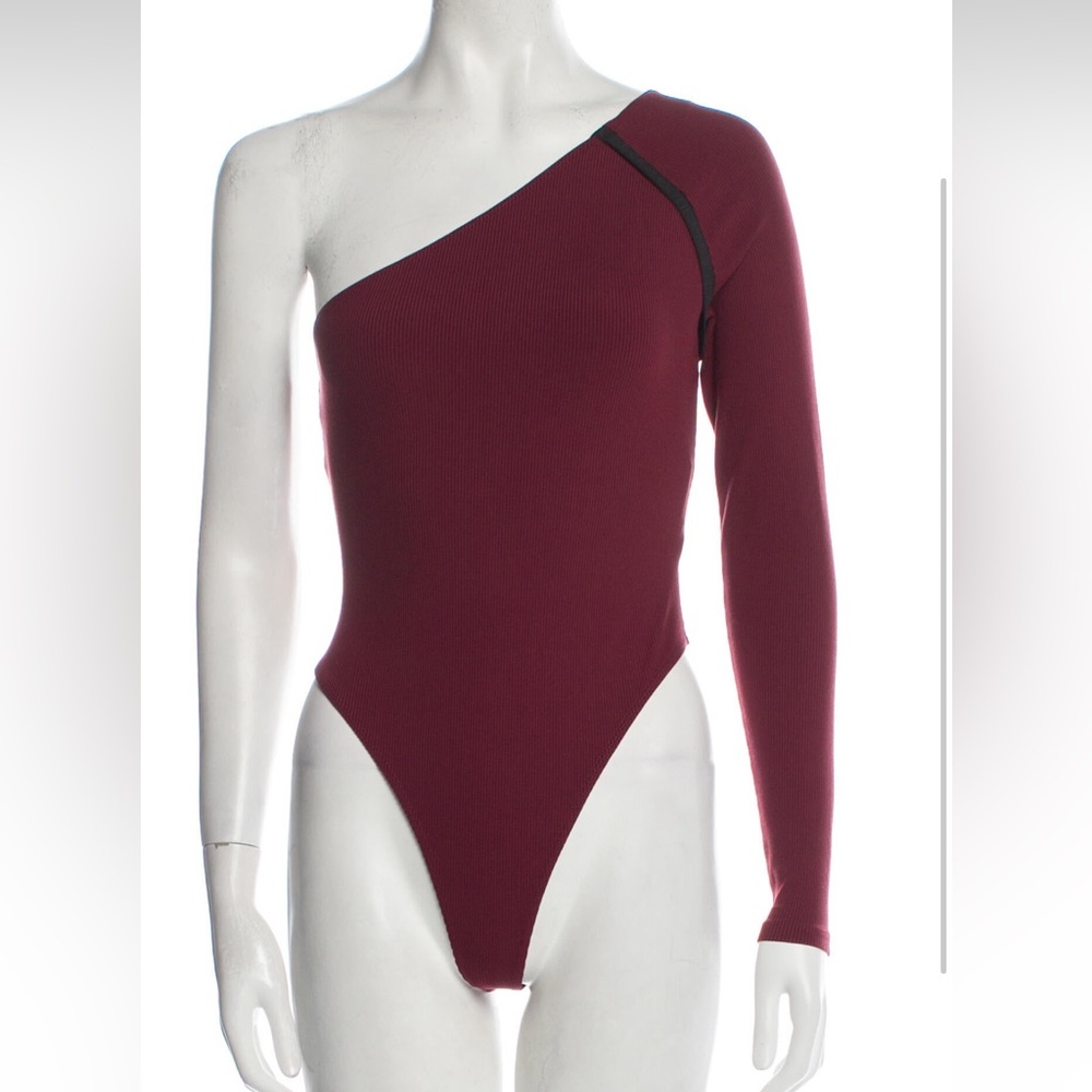 Elegant One-Shoulder Maroon Top